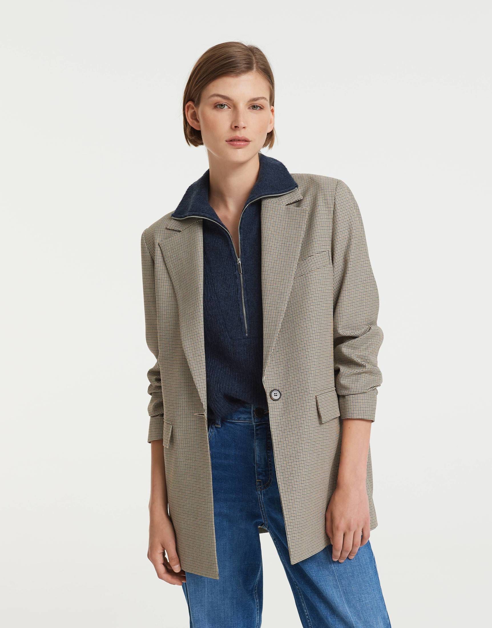 Opus| Damen Blazer JIMENI CHECK