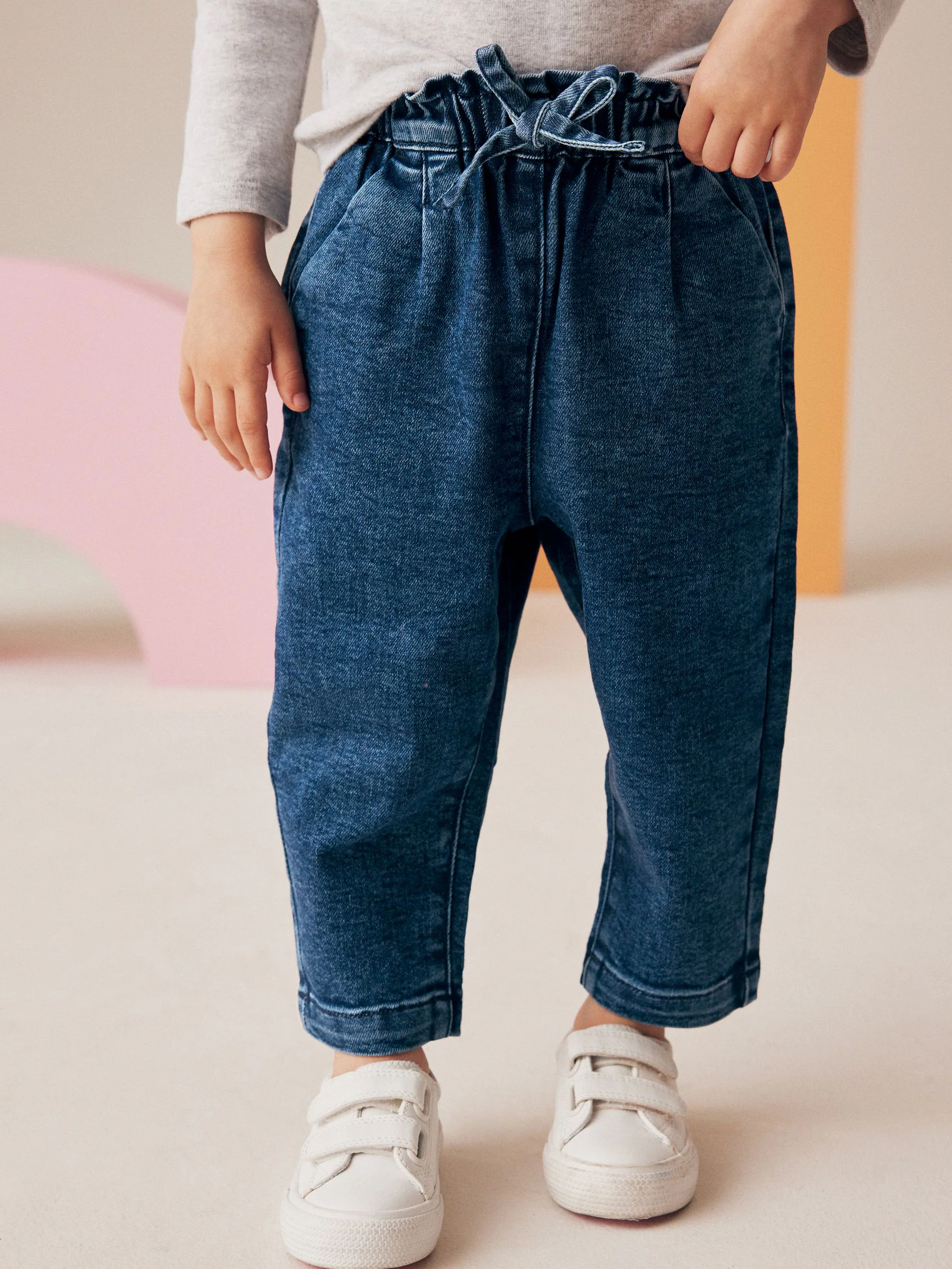 Denim - Jeans met gestrikte taille (3 mnd-7 jr)