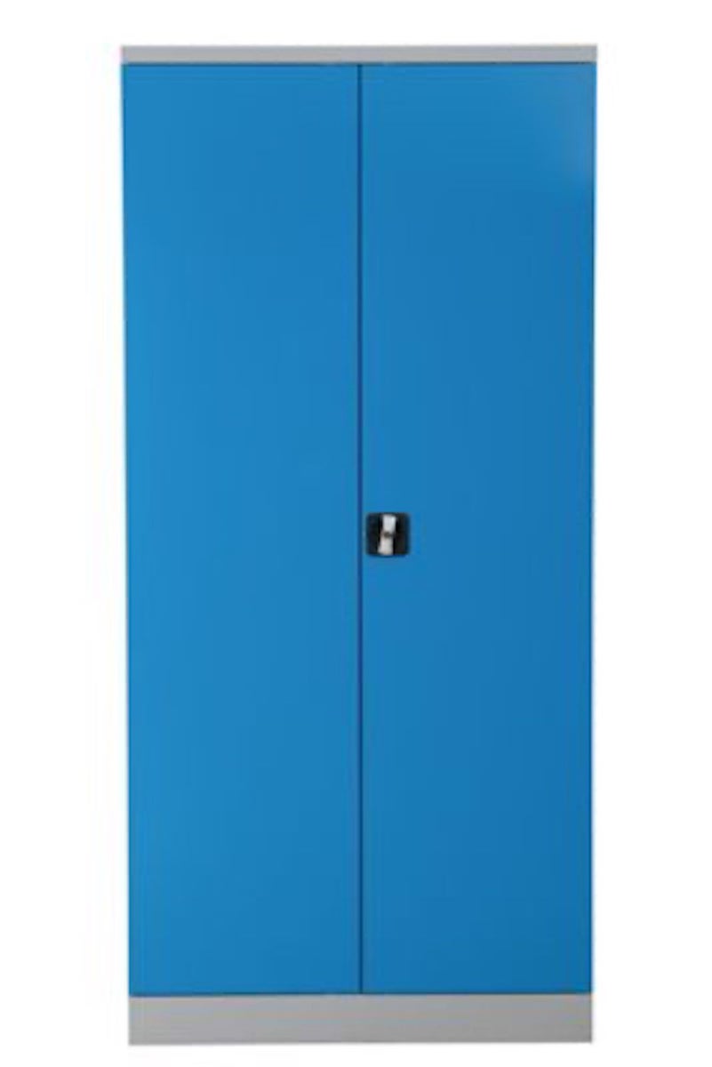 PROREGAL Stalen kast Bee 4 planken HxBxD 195 x 92 x 60 cm Gepoedercoat en versterkt plankmateriaal Grijs en lichtblauw