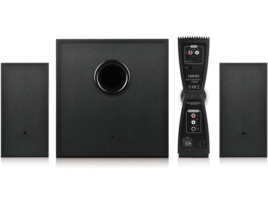 EDIFIER - Enceinte amplifiée 2.1 C2XD - Kit d'Enceintes 2.1 PC Noir Analogique et Optique, T...