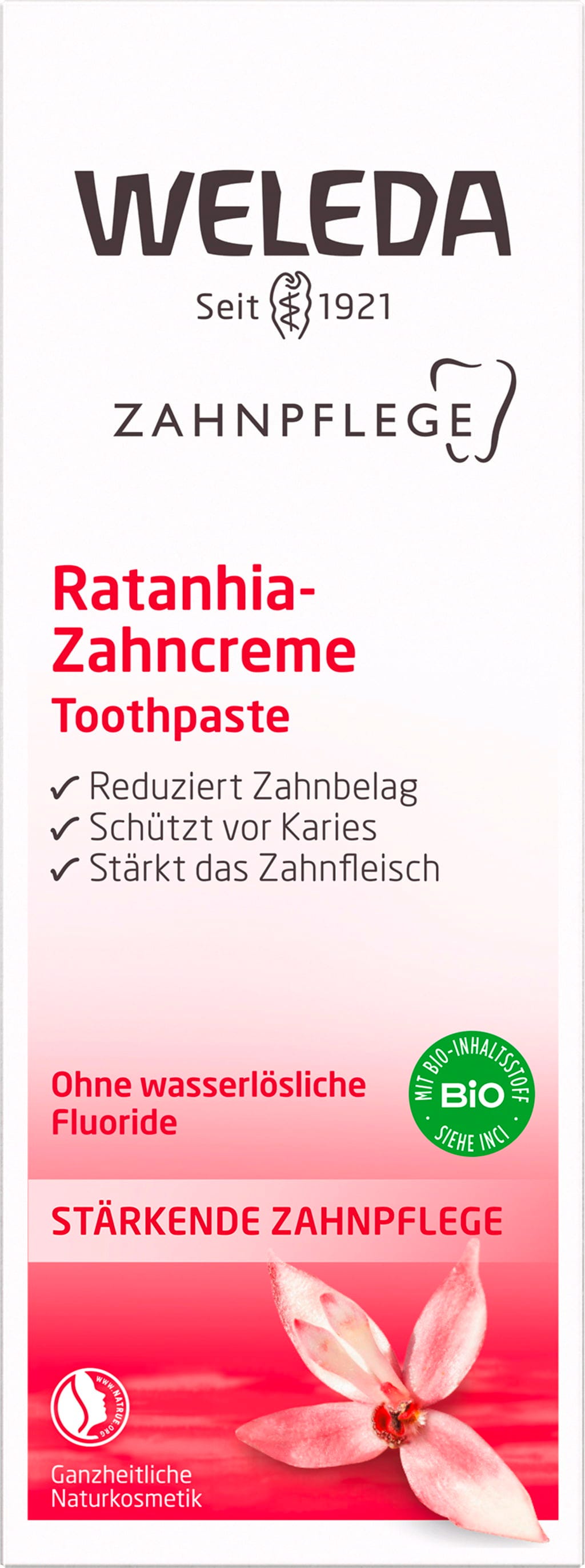 Weleda  Ratanhia-Zahncreme, 75 ml
