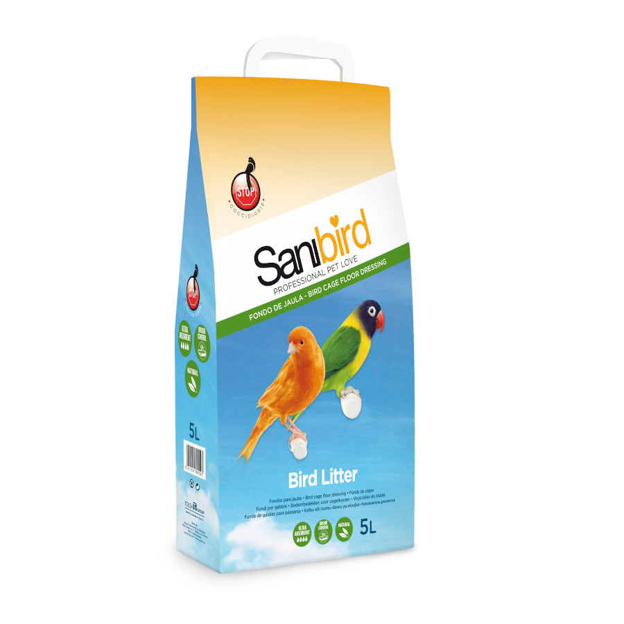 Areia absorvente para pássaros Sanibird