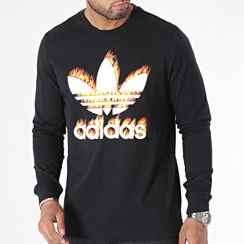 Tee Shirt Manches Longues Fire IL5196 Noir