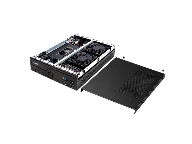 Shuttle XPC slim DH610 - Barebone - Slim-PC LGA1700 sokkel - Intel H610 - uden CPU - RAM 0 GB - Gigabit Ethernet, 2.5 Gigabit Ethernet - sort