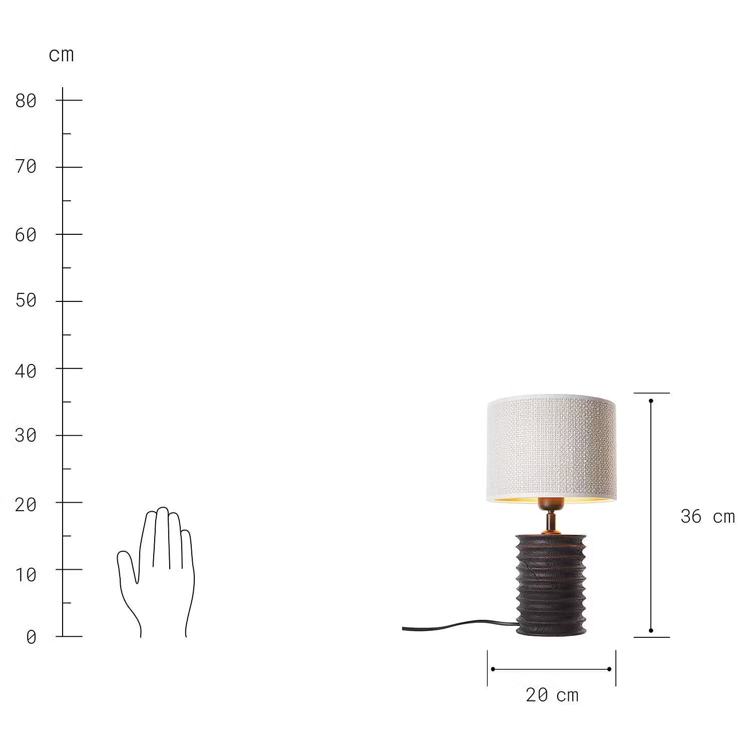 GROOVED Tischleuchte