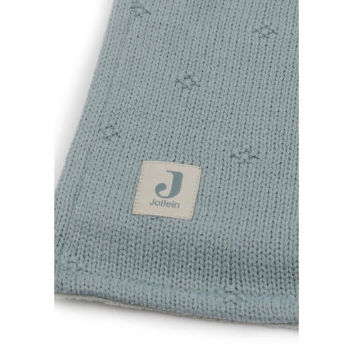 Couverture berceau velvet Cosy knit - Sea green - JOLLEIN