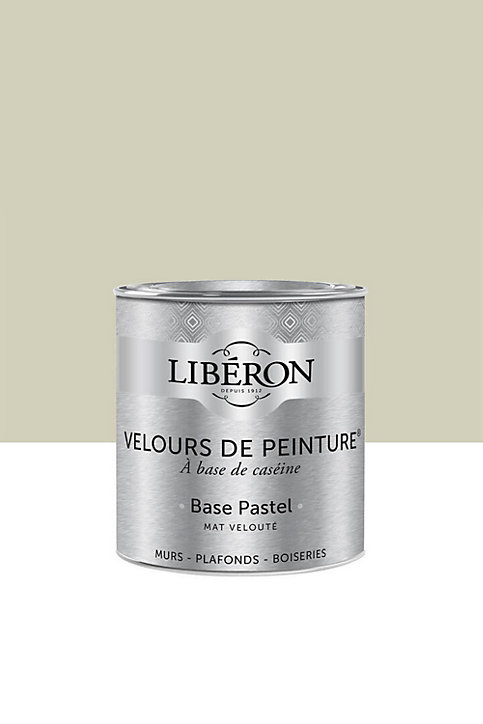 Peinture multisupport murs, plafonds et boiseries Velours de peinture blanc ecru brut Libéron 0,5L