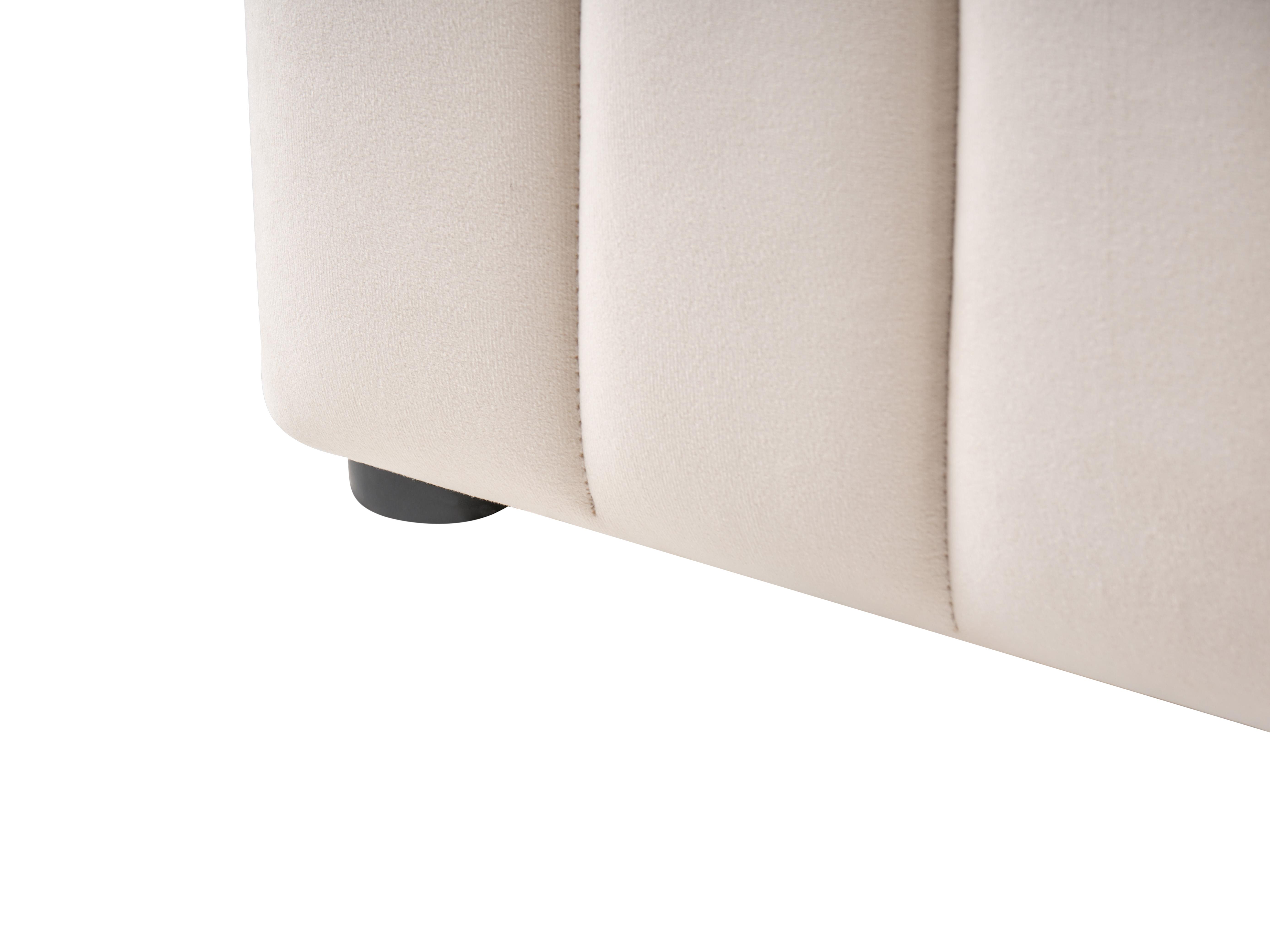 Bed met opbergruimte Fluweel LUNAN 180 x 200 cm Beige