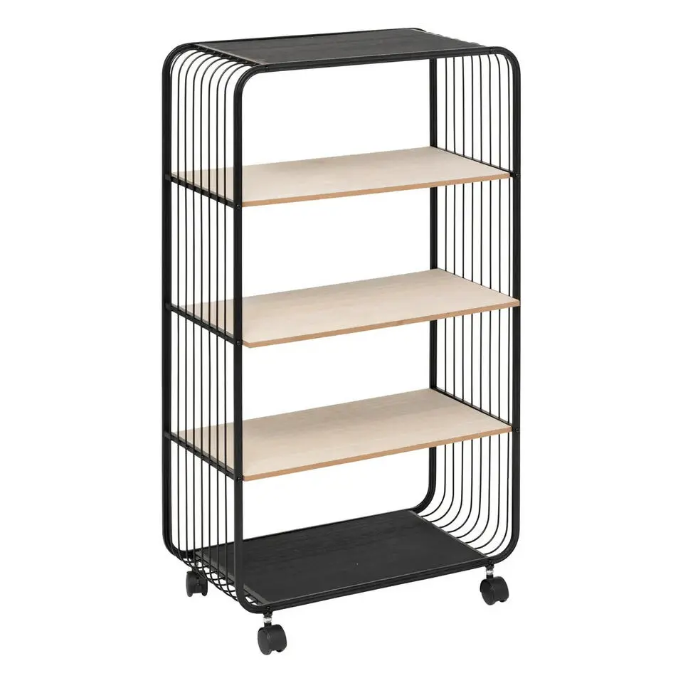 5Five Opbergrekje 4 laags met planken - metaal - 55 x 28 x 96 cm
