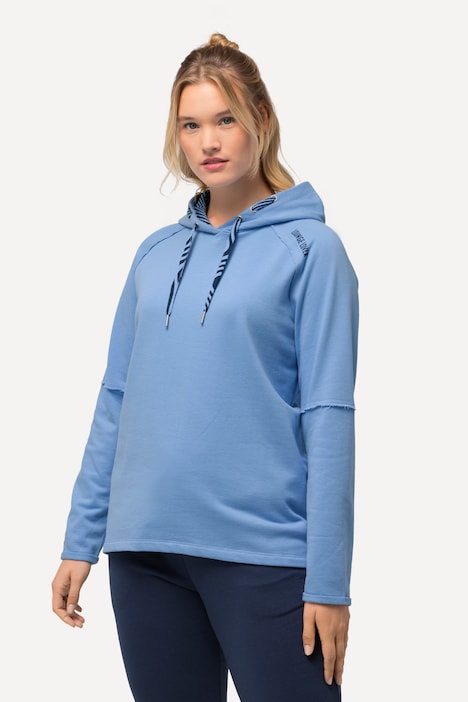 Loungewear-Hoodie, Kapuze, Rollkanten, Langarm