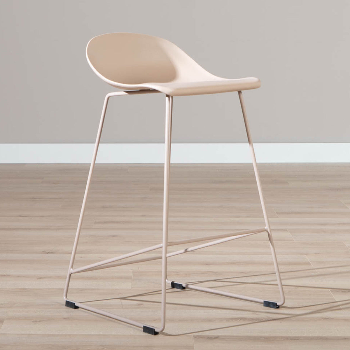 Bronx71 Scandinavische Barkruk Ellen taupe 66cm - Barkrukken set van 2