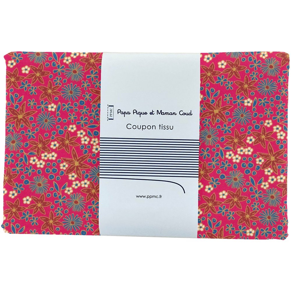 Coupon Tissu 1 M Badiane Framboise