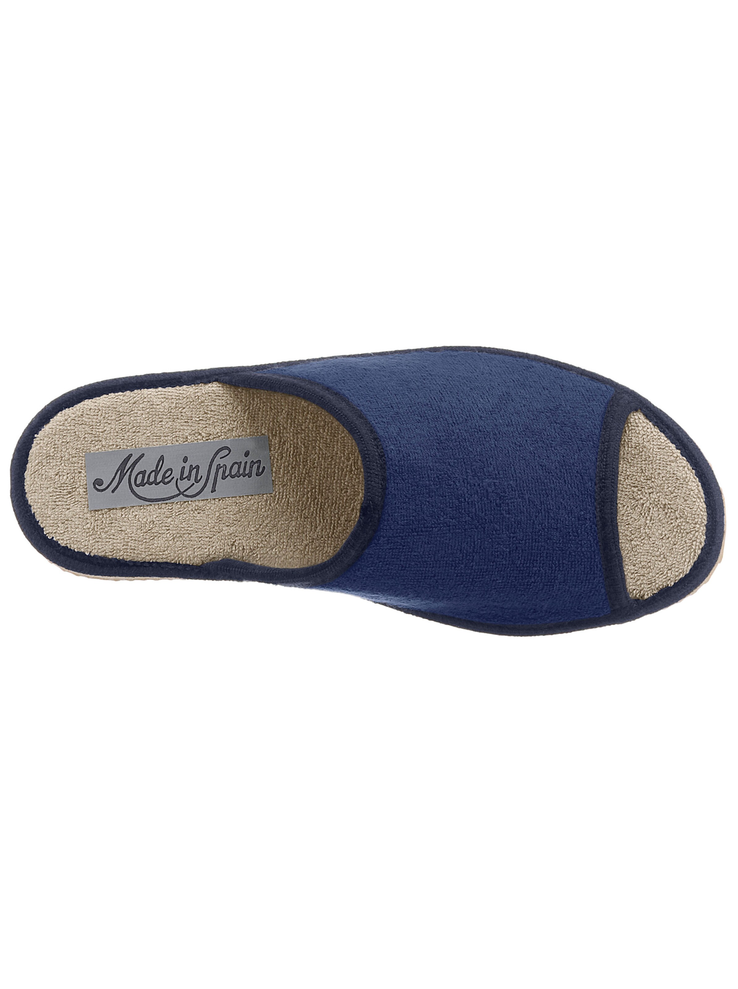 Pantoffel in bordeaux + marine
