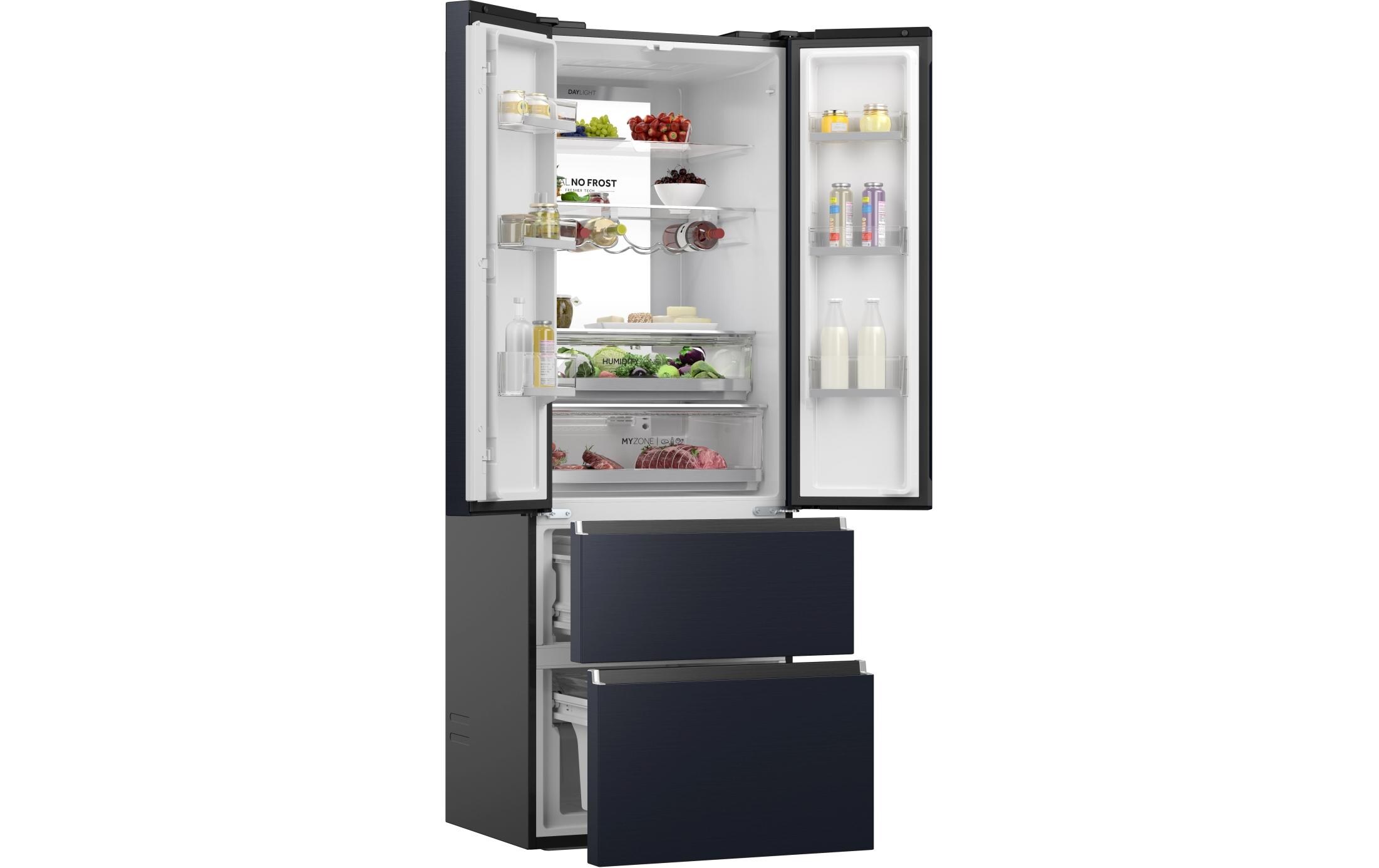 Foodcenter HFW7720ENMB Schwarz<br>Side by Side Kühlgerät