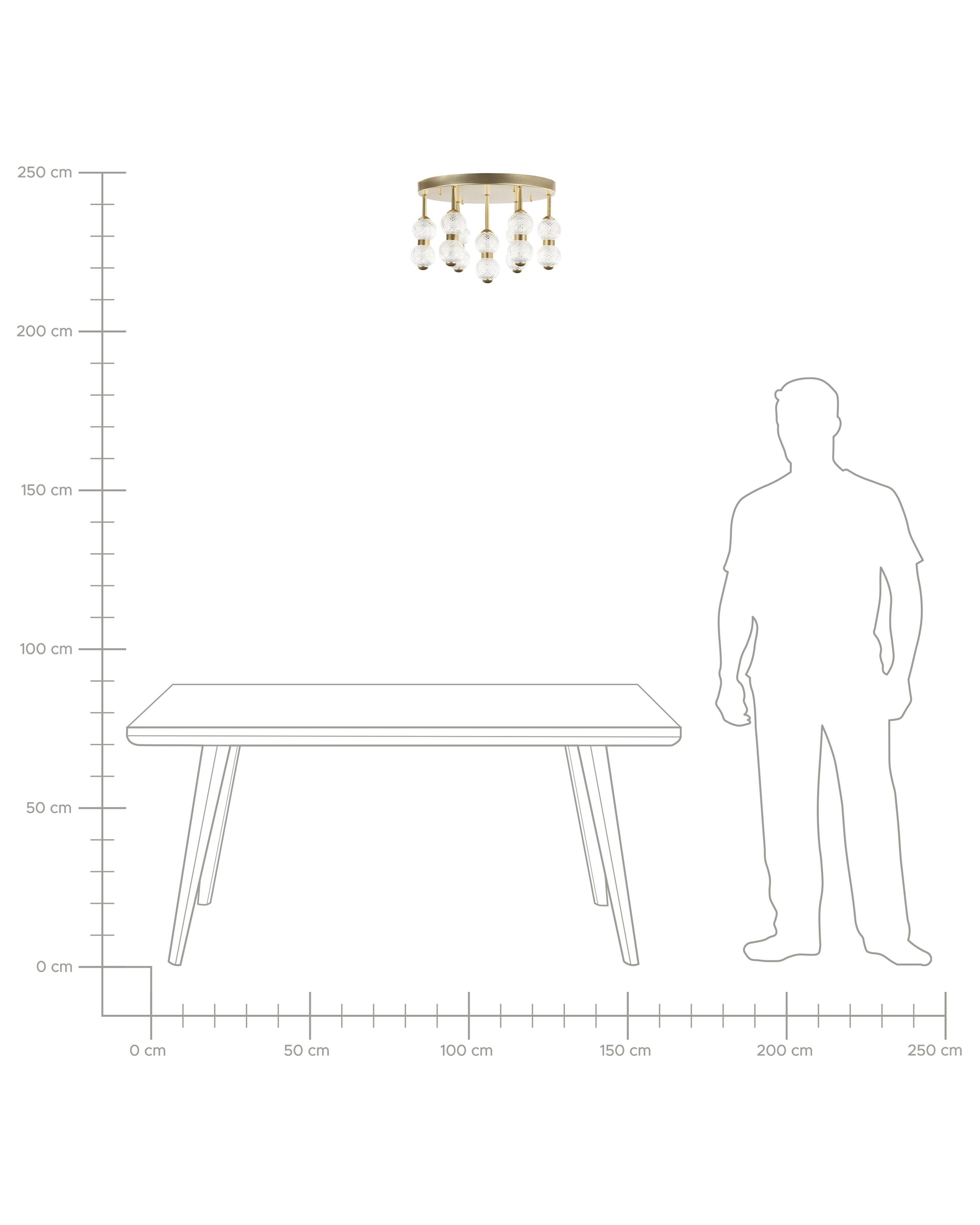 Plafondlamp YOWAKA Metaal Goud