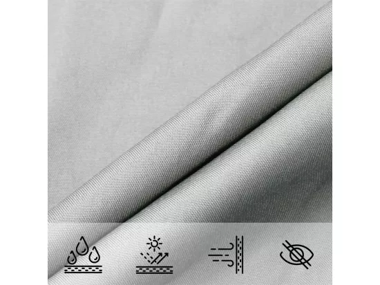 Voile d'ombrage gris clair 6x6x6 m 100% polyester oxford