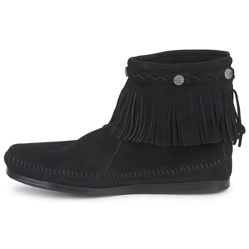 Minnetonka - HI TOP BACK ZIP BOOT - Noir
