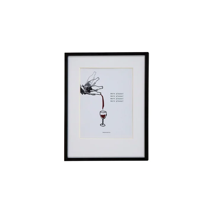 House Doctor - Wine Wandbild, 23 x 30 cm, bordeaux