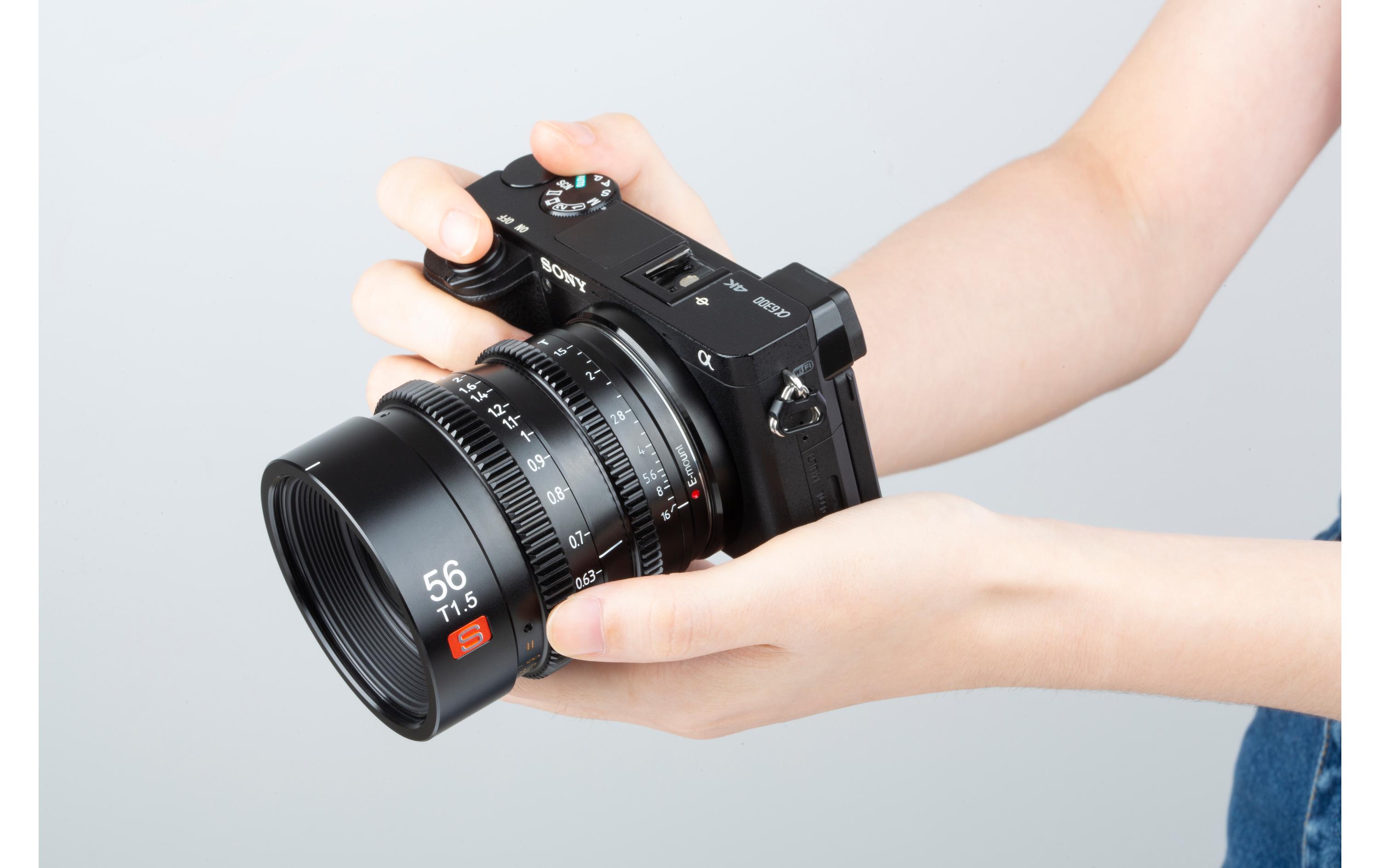 Festbrennweite S 56mm T1.5 – Sony E-Mount<br>56 mm E-Mount Professionelles Cine-Objektiv mit manuellem Fokus Kompakte, solide Objektivkonstruktion für die Filmproduktion