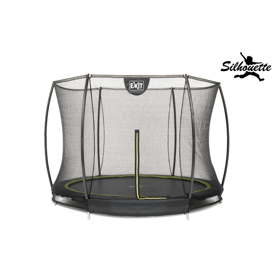 EXIT Bodentrampolin Silhouette ø305 cm mit Sicherheitsnetz - schwarz