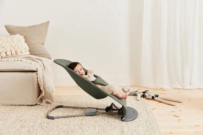 BabyBjörn Bliss Vippestol Vevet Klassisk Quilt, Mørkegrønn