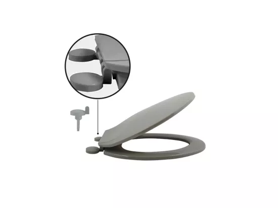 Abattant WC Taupe - Charnières PS MSV