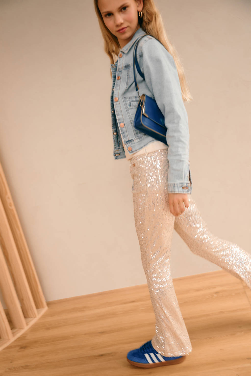 NoBell’ skinny casual broek goud