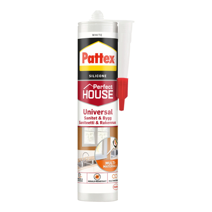 Pattex sanitets- og byggesilikone hvid