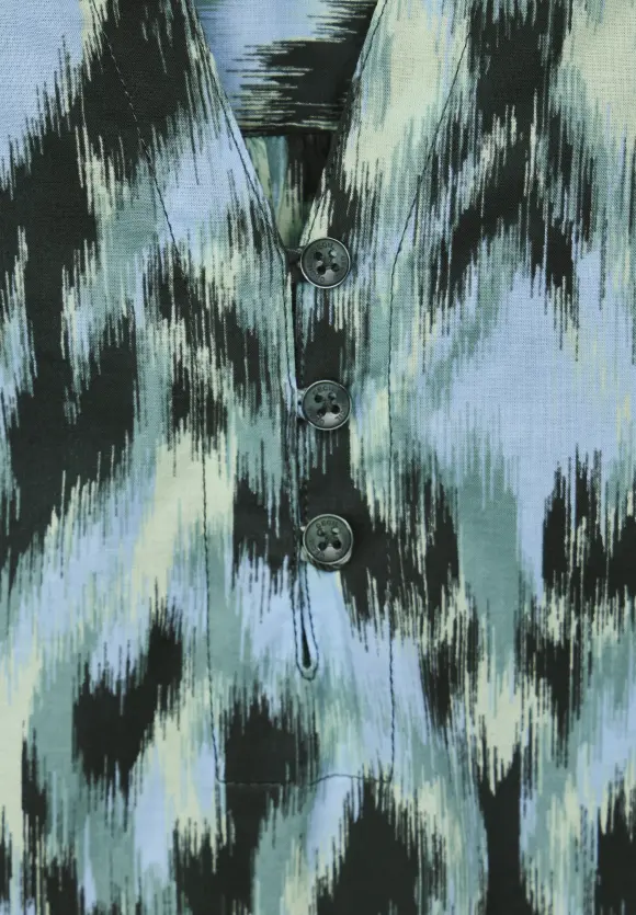Bluse mit modernem Print - strong khaki
