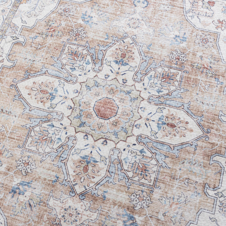 Wasbare loper - Domingo Mandala Beige