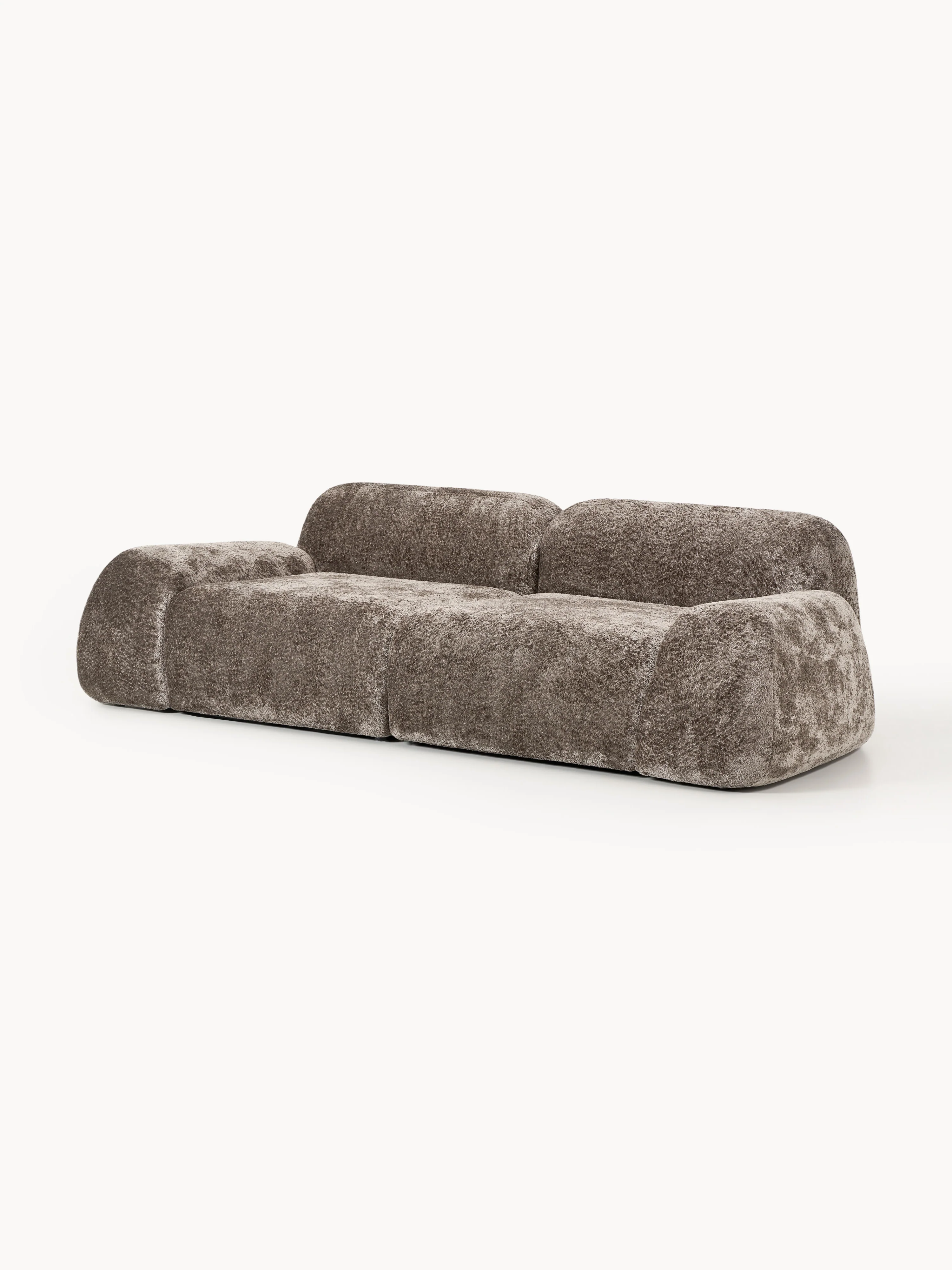 Modulaire bank Wolke (3-zits) van teddy-bouclé