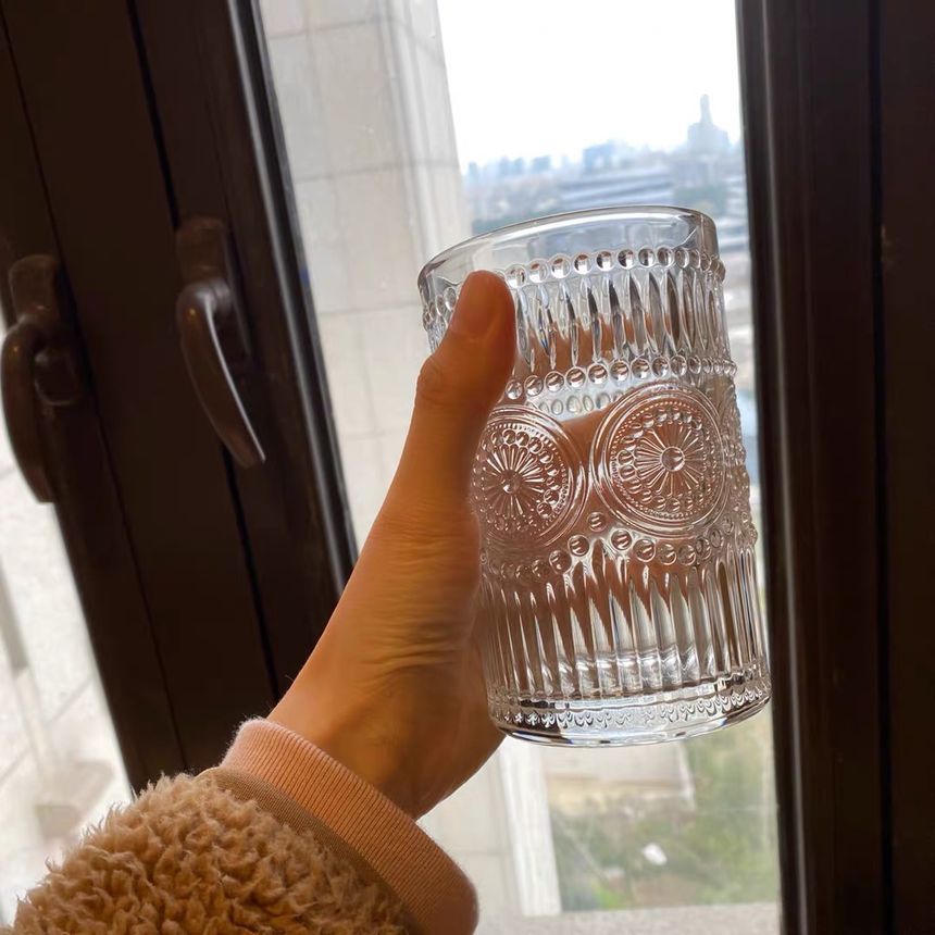 MIMO - Retro reliëf glazen drinkbeker