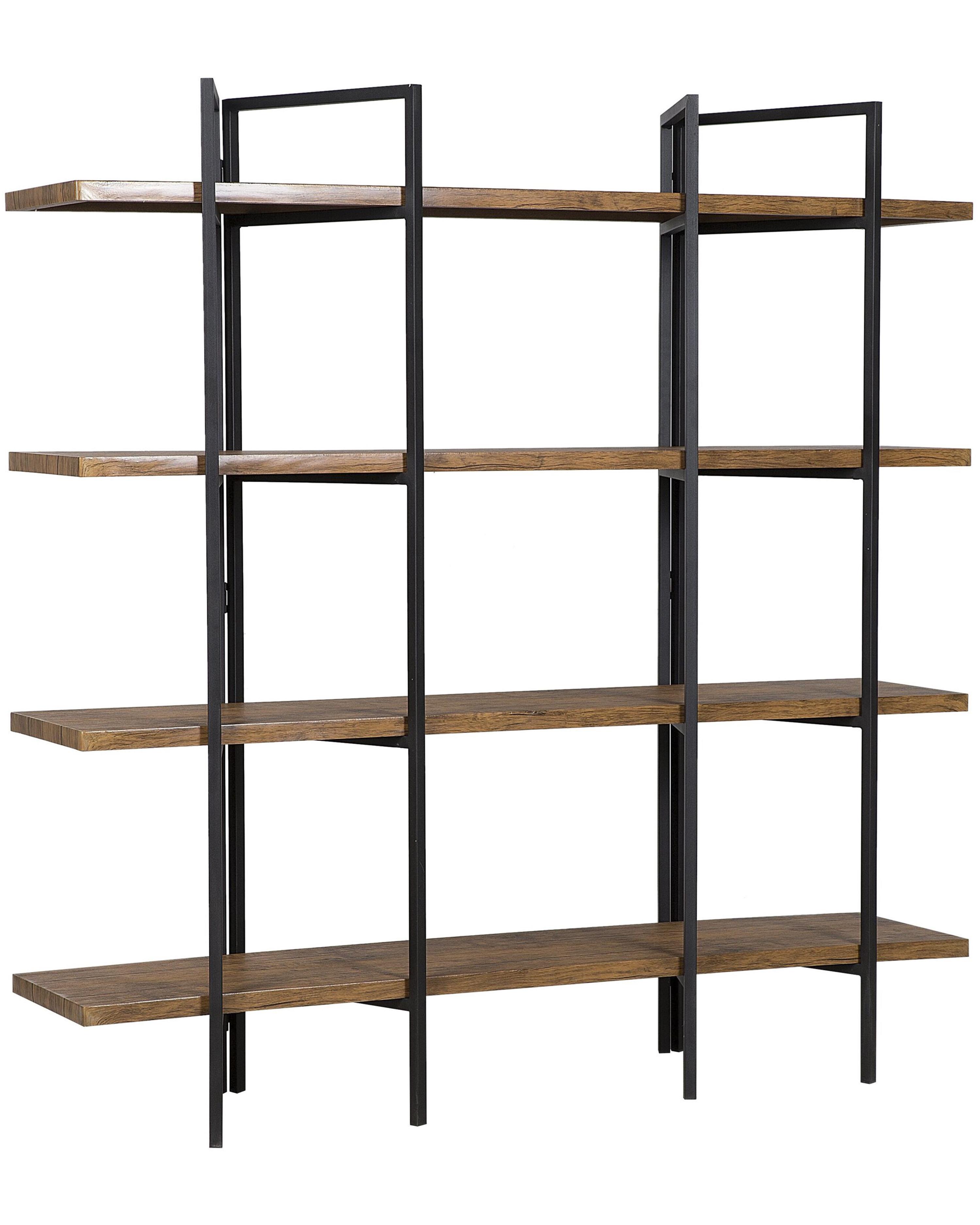 Opbergkast met 4 planken COMPTON 165 cm Donkerbruin