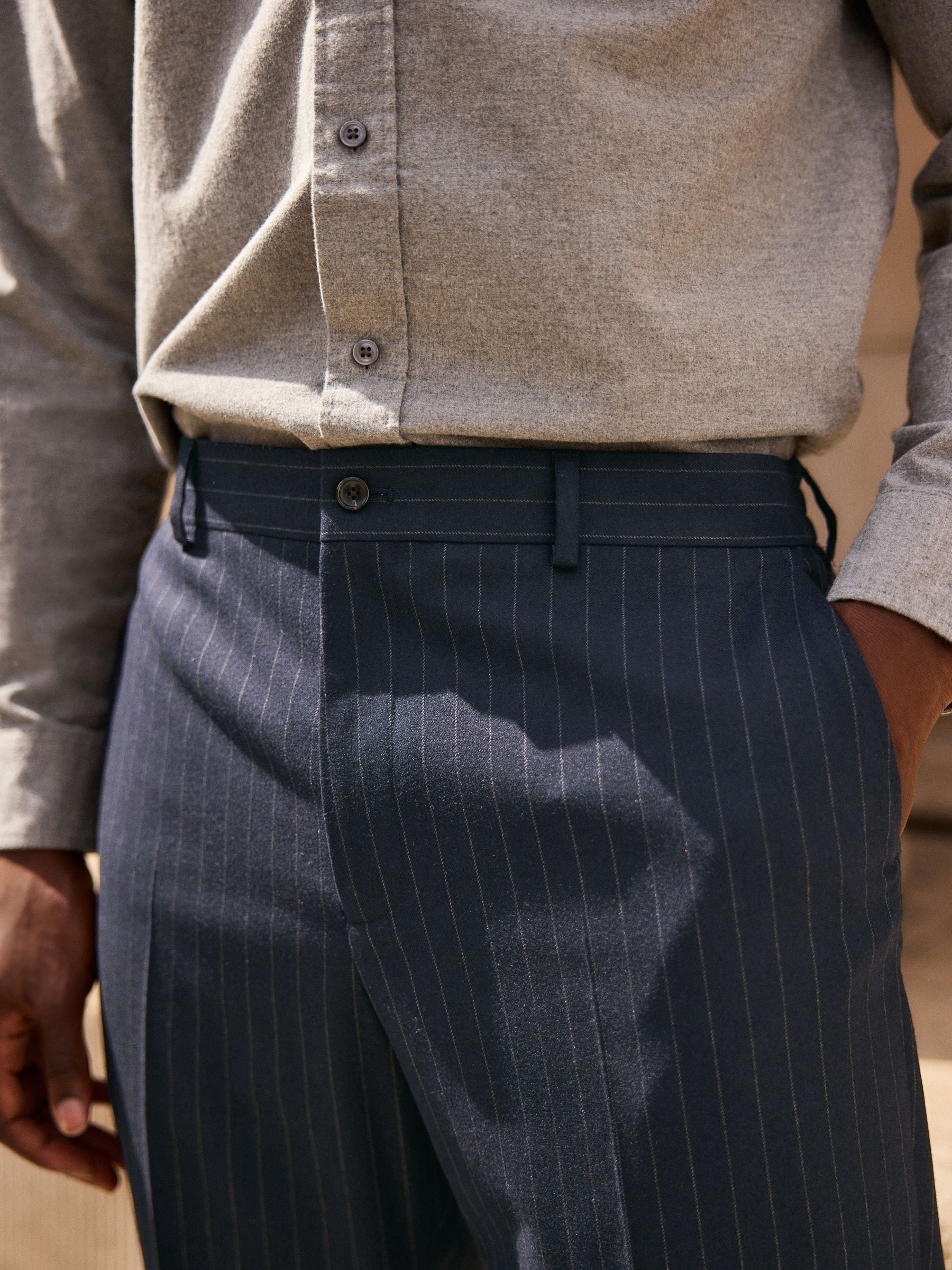 Donkerblauw - Stripe Formal Joggers