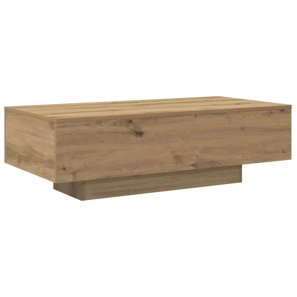 vidaXL - Rechthoekige Salontafel - Artisanaal eiken - Hout - 100x49.5x31 cm
