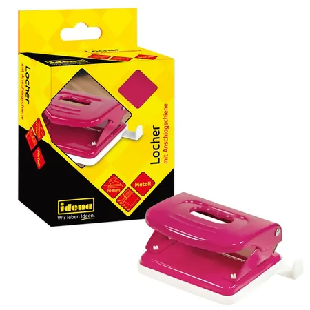 Idena Locher aus Metall pink für 20 Blatt