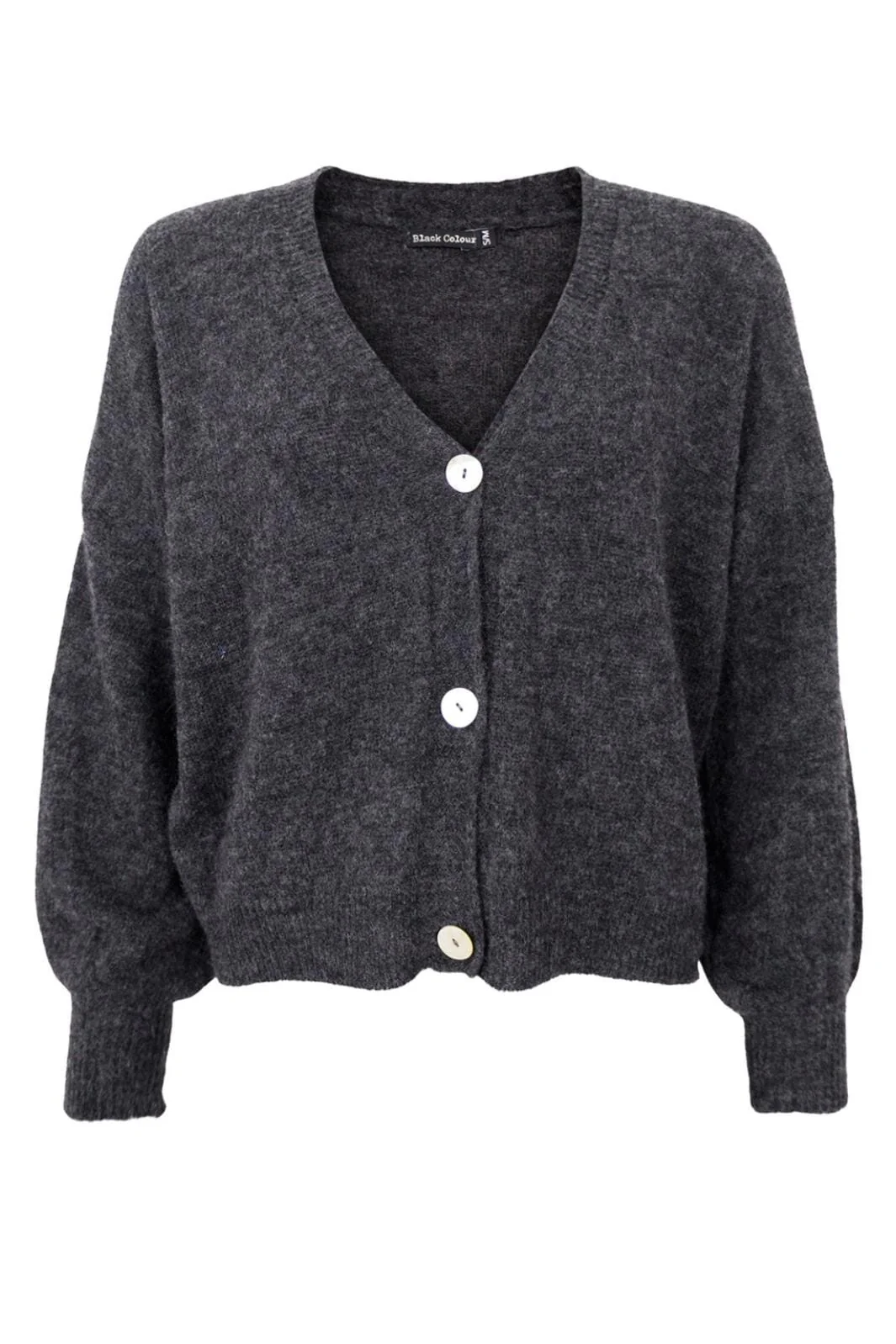 Black Colour Bcdell Heavy Knit Cardigan charcoal