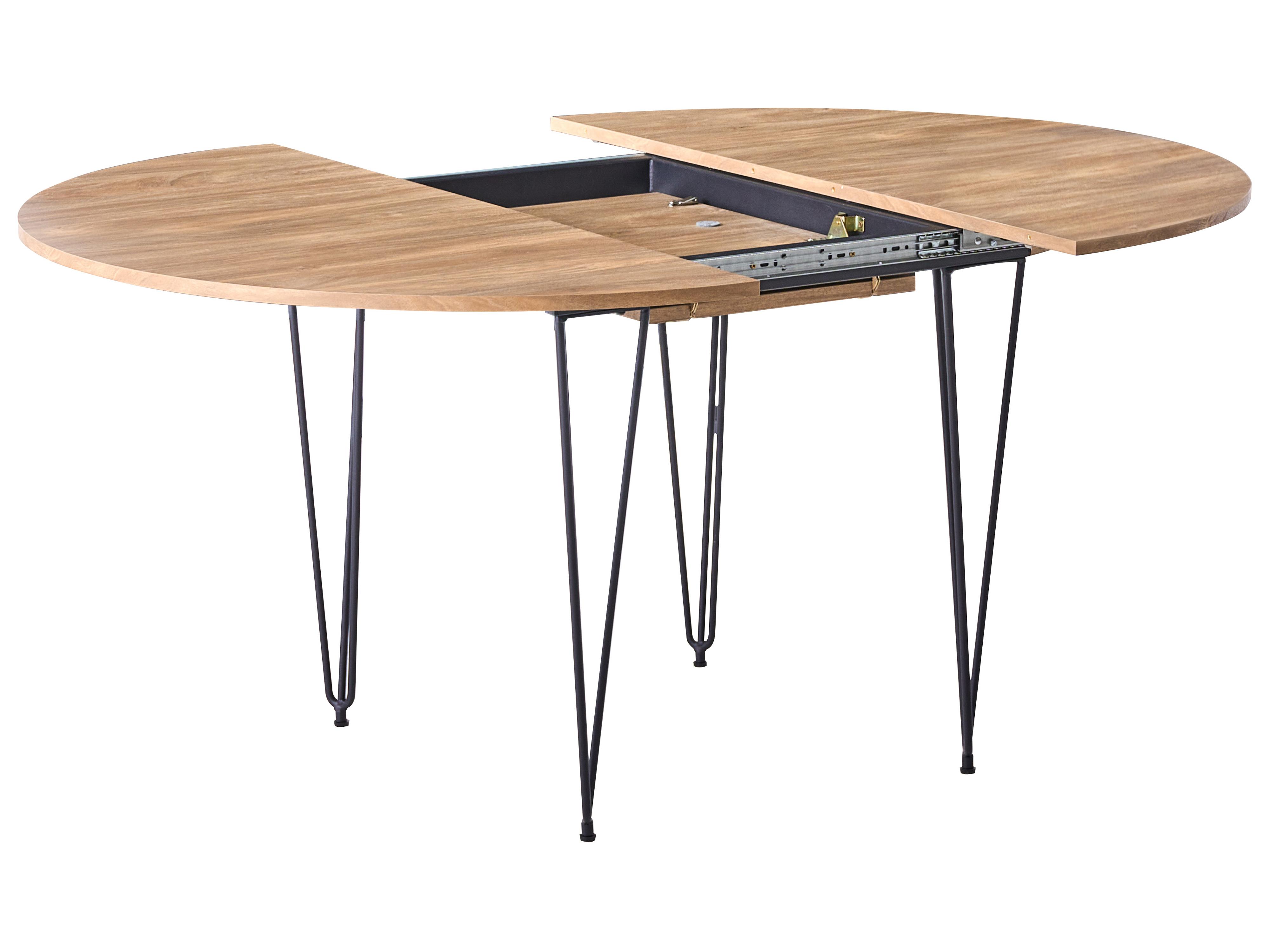 Eettafel uitschuifbaar LOUISE Bruin 120 cm 120/160 cm