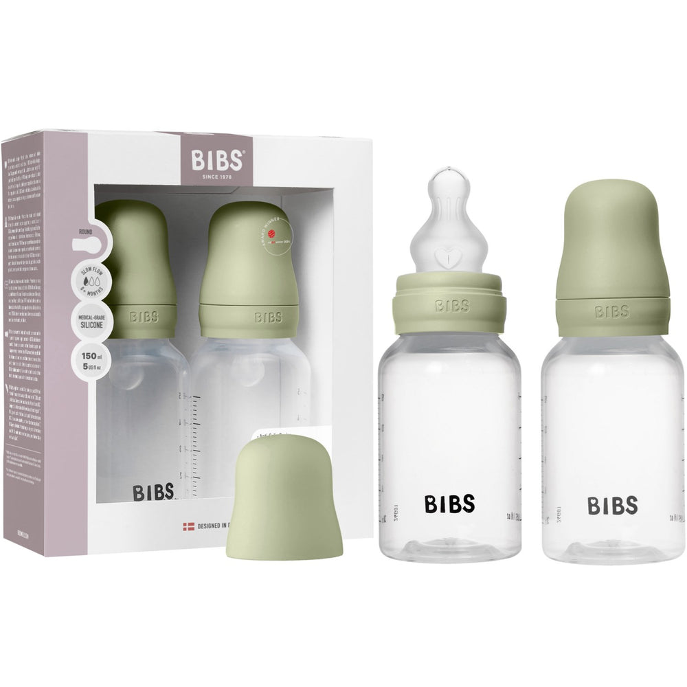 Køb Bibs Sage Baby Flaske Round Silikone 2-Pak 150 Ml Slow Flow