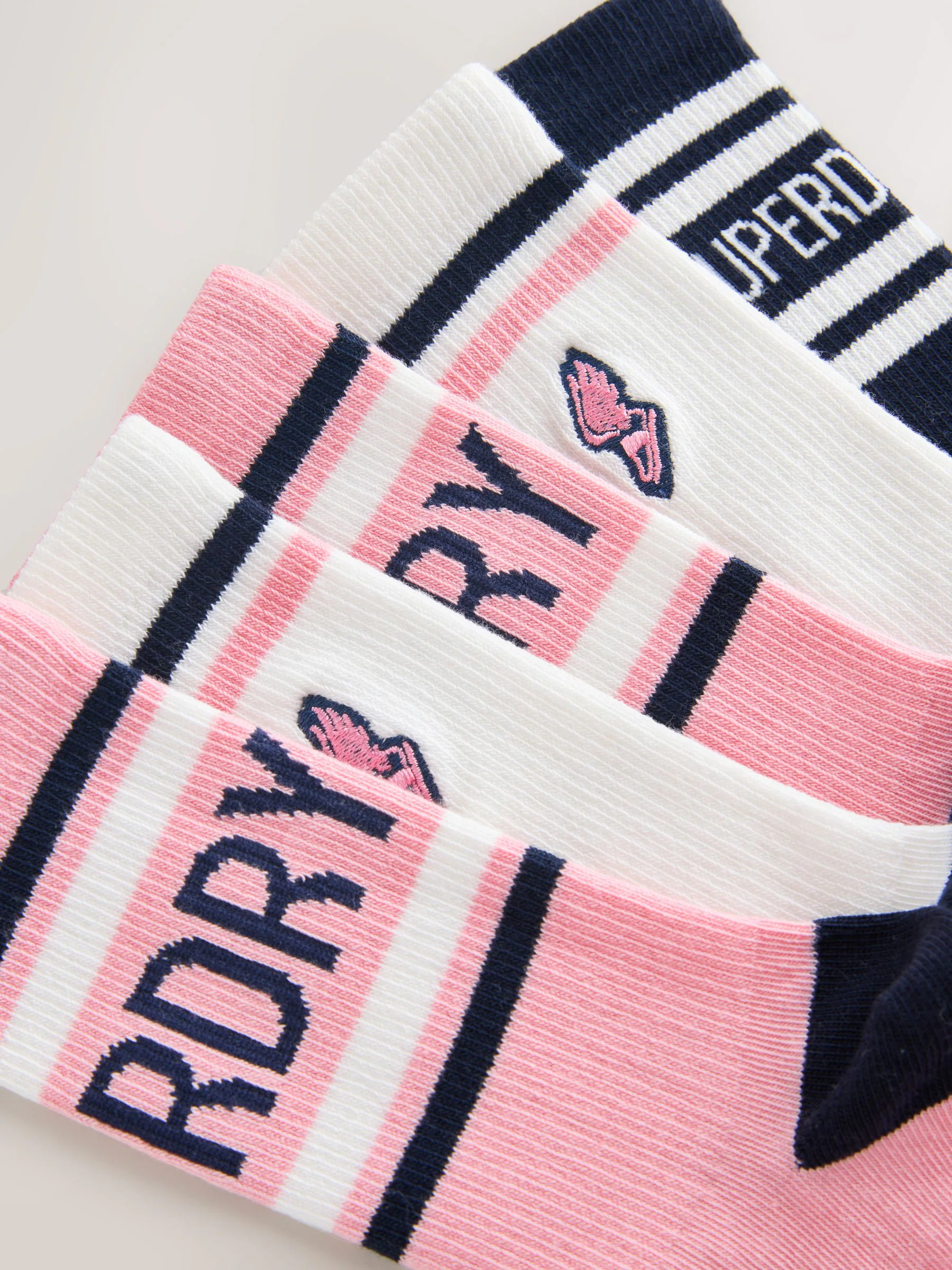 Roze/marineblauw/wit - Superdry Socks 5 Pack