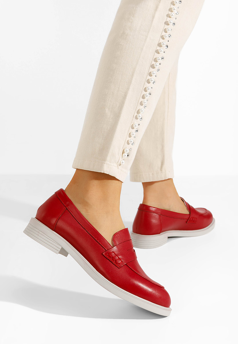 Loafers femme rouges Zalaya