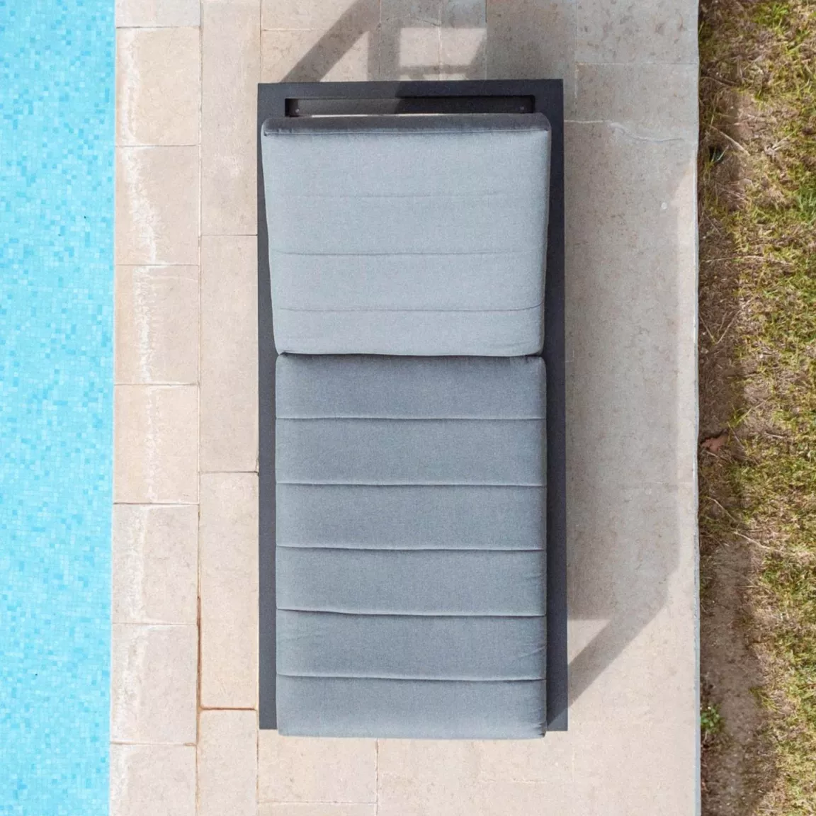 Transat en aluminium Elba Gris anthracite