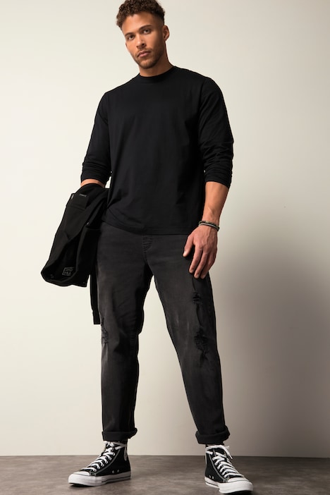 STHUGE Langarmshirt, Stehkragen, bis 8 XL