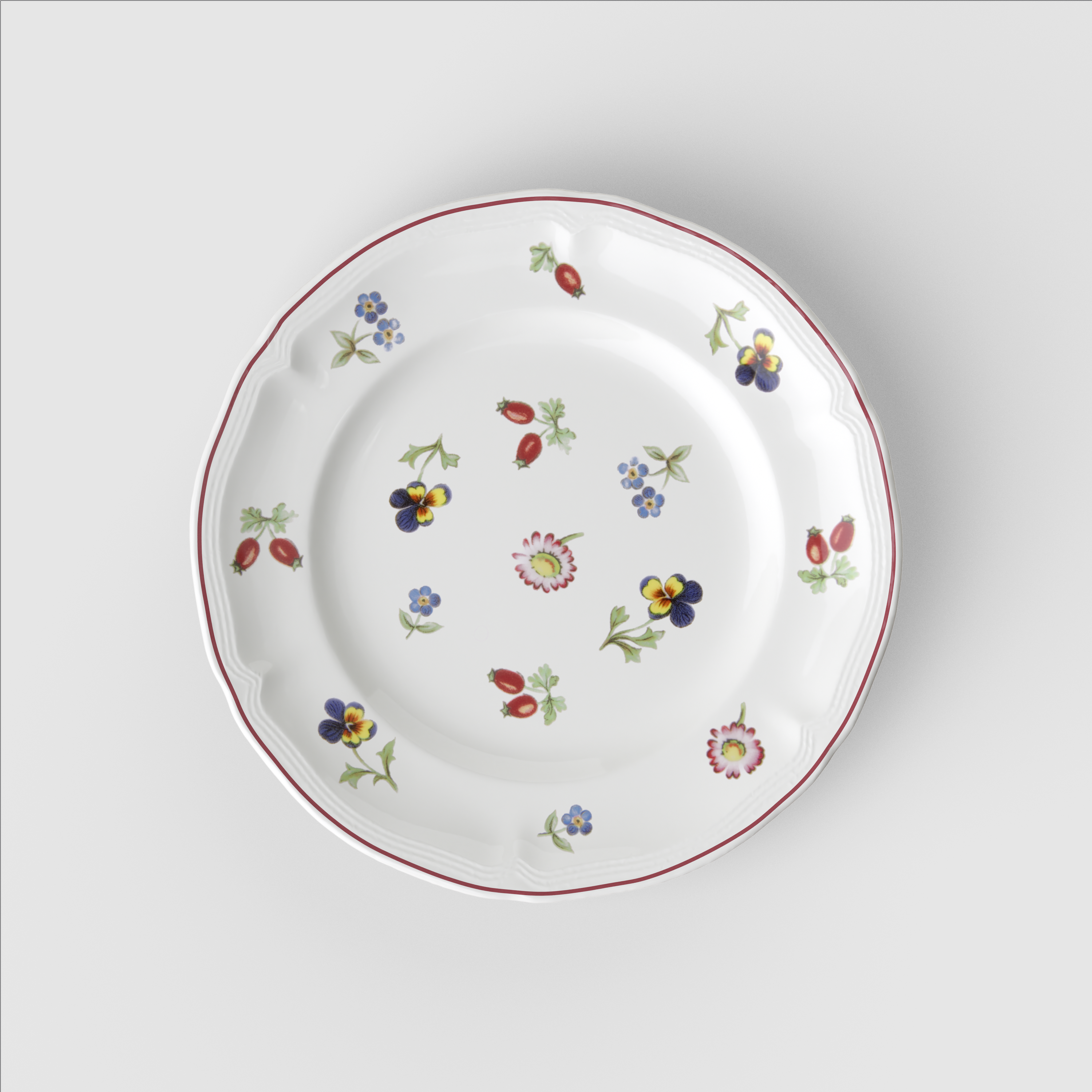 Petite Fleur Bread plate White, 6.9'', Premium Porcelain