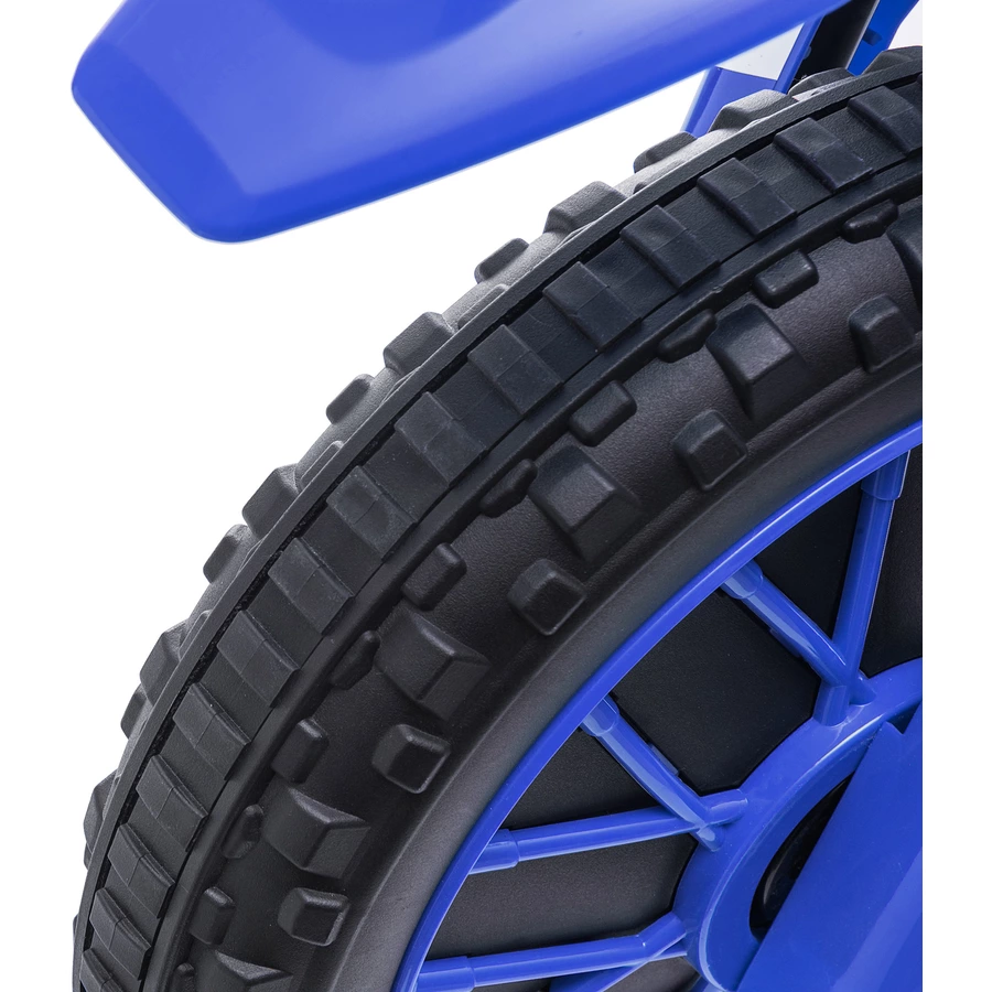 HOMCOM Kinder Elektromotorrad mit 2 abnehmbaren Stützrädern blau