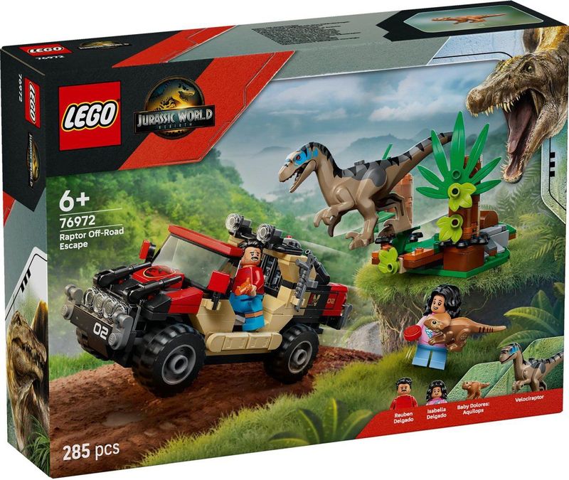 LEGO - Jurassic World - Offroad Raptorontsnapping - Bouwset - Inclusief Minifiguren