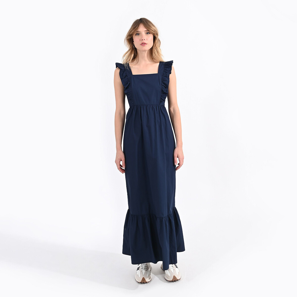 MOLLY BRACKEN<br>Vestido longo com babados