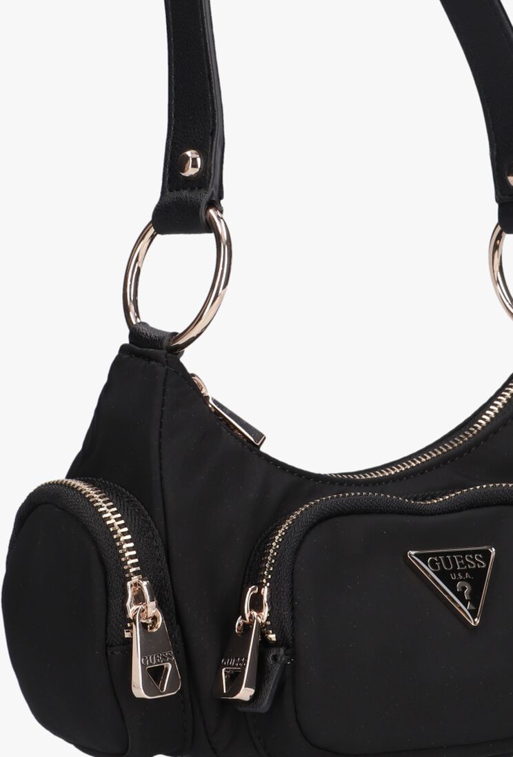 GUESS zwarte guess schoudertas eco gemma mini shoulder bag