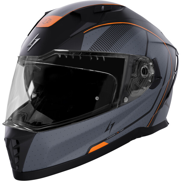 Stormer - Casque Blast Tron Gris / Noir / Orange / Mat