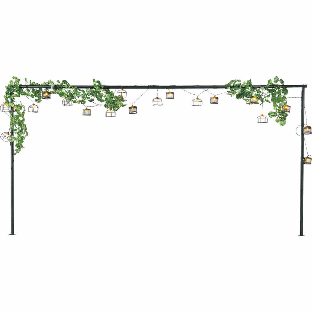 Barre de déco extensible avec support pour guirlande